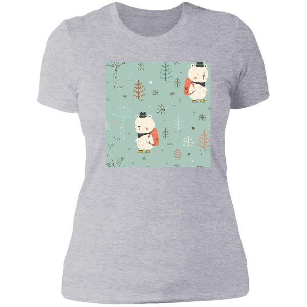 snowman camping lady t-shirt