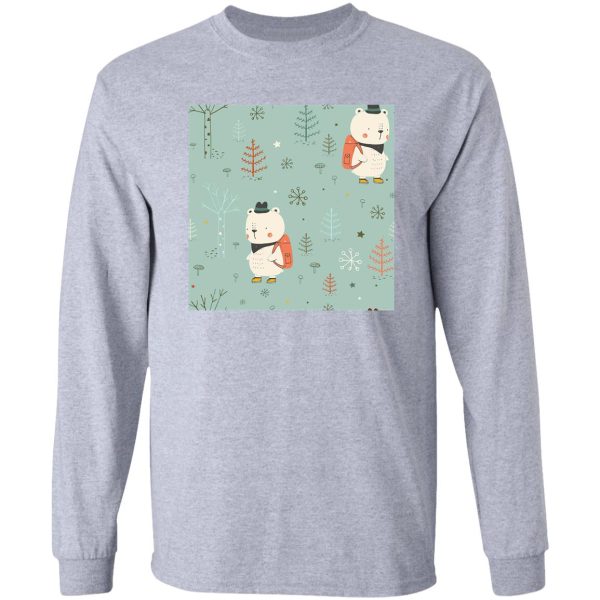 snowman camping long sleeve