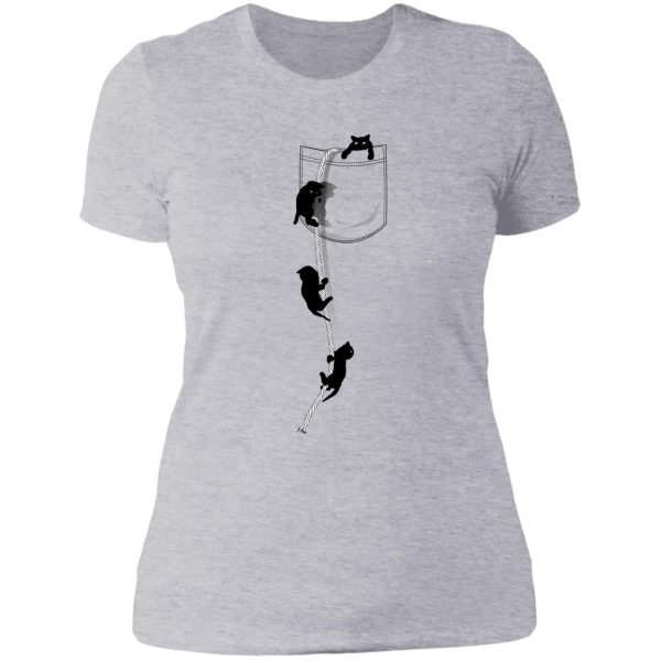 so many cute kittens in the pocket lady t-shirt