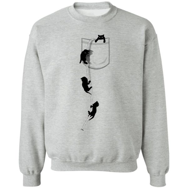 so many cute kittens in the pocket sweatshirt