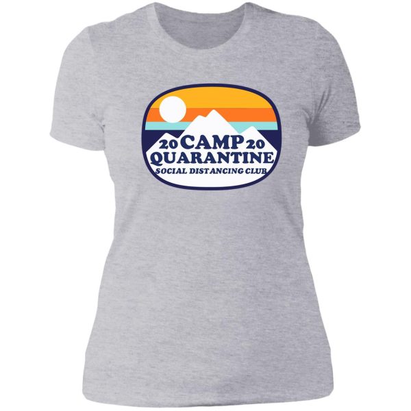 social distancing club 2020 camping lady t-shirt