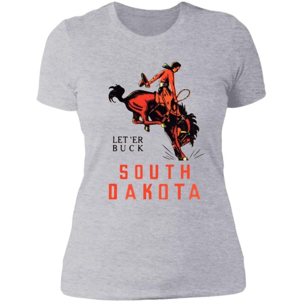 south dakota sd state vintage travel decal lady t-shirt