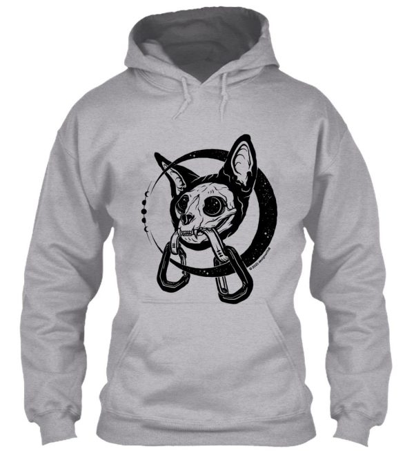 space cat rock climbing hoodie