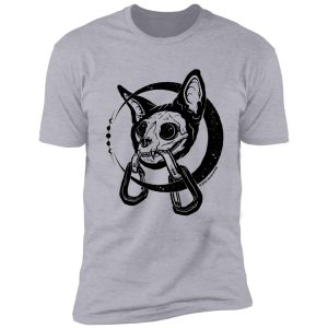 space cat rock climbing shirt