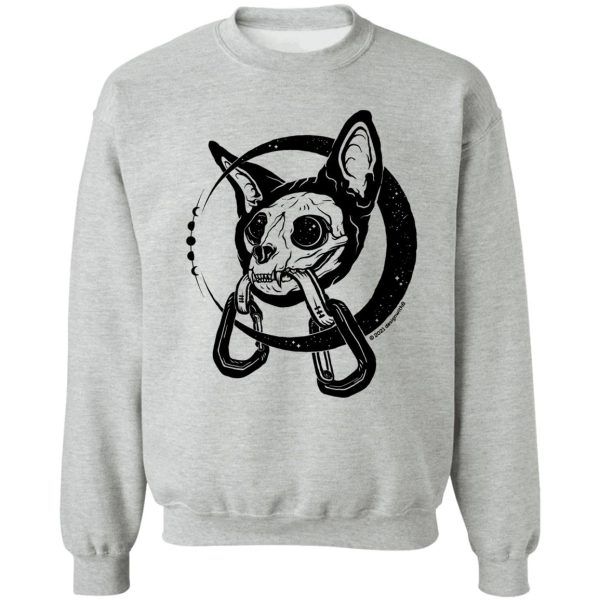 space cat rock climbing sweatshirt