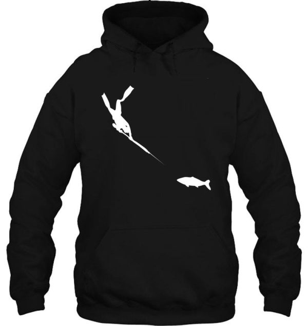 spearfishing graphic freediver fish hunting print hoodie