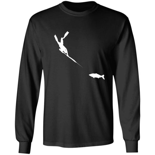 spearfishing graphic freediver fish hunting print long sleeve