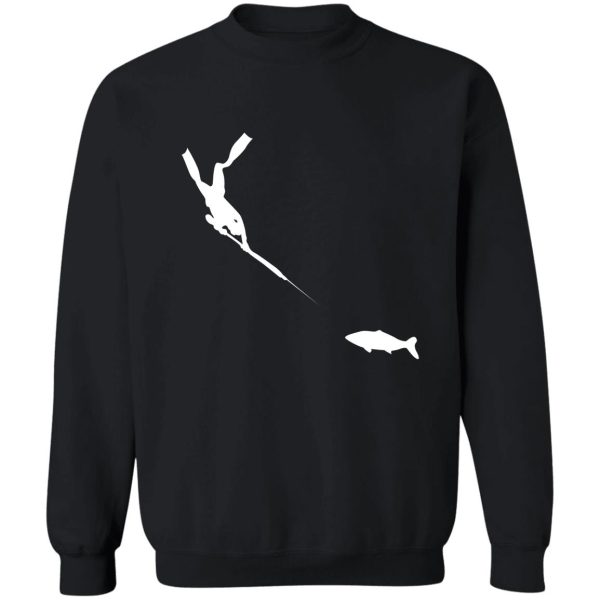 spearfishing graphic freediver fish hunting print sweatshirt