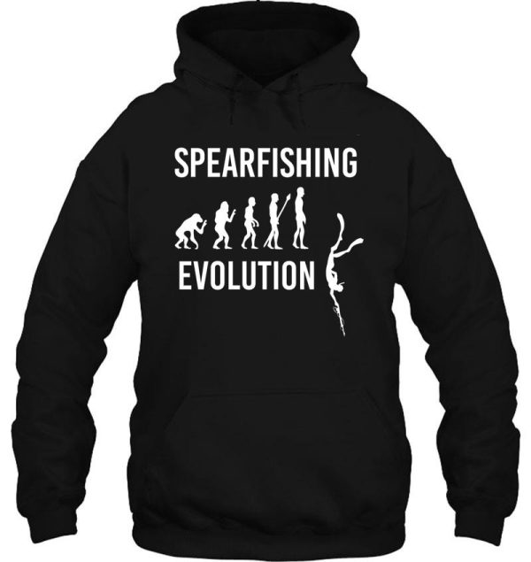 spearfishing human evolution spearfisher gift hoodie