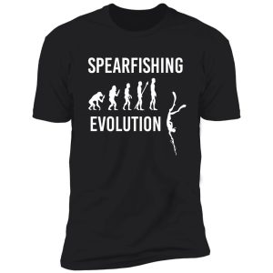 spearfishing human evolution spearfisher gift shirt