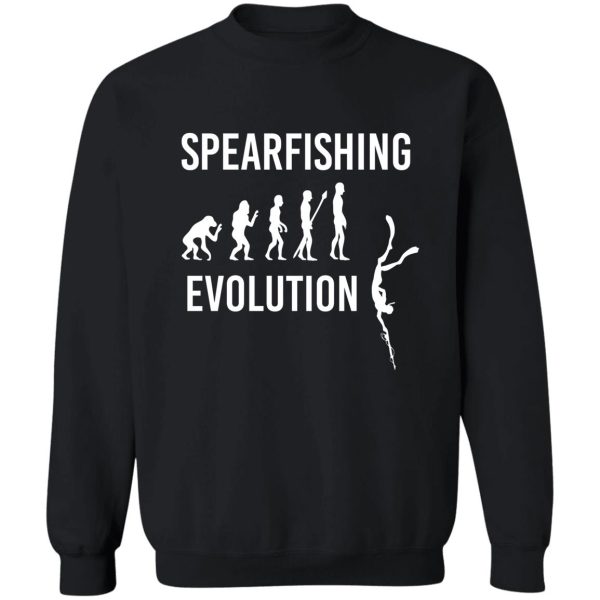 spearfishing human evolution spearfisher gift sweatshirt