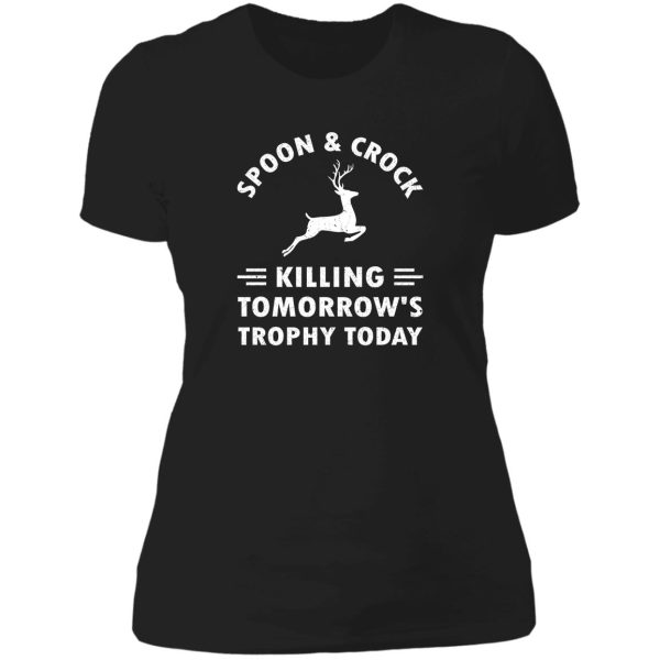 spoon and crock pot killing tomorrows trophy vintage lady t-shirt