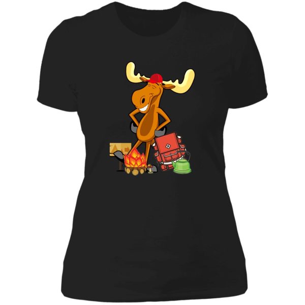 sports cool moose hiker and cairn t-shirt lady t-shirt