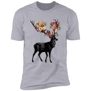 spring itself deer floral shirt