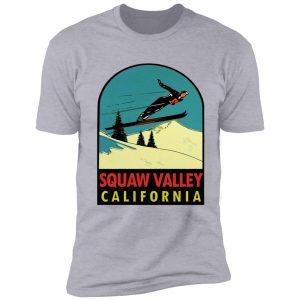 squaw valley skiing california vintage travel decal shirt