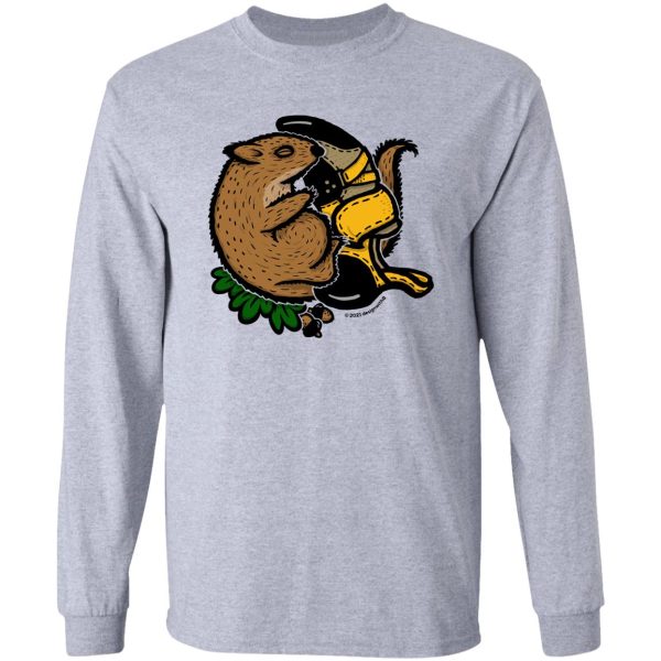 squirrel and a climbing shoe rock climbing long sleeve