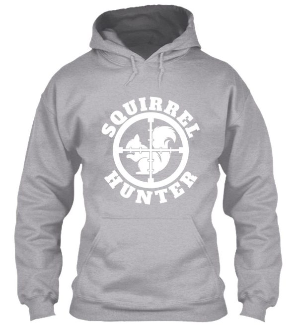 squirrel hunter funny squirrel squirrels lover funny hunting squirrel (white print) hoodie