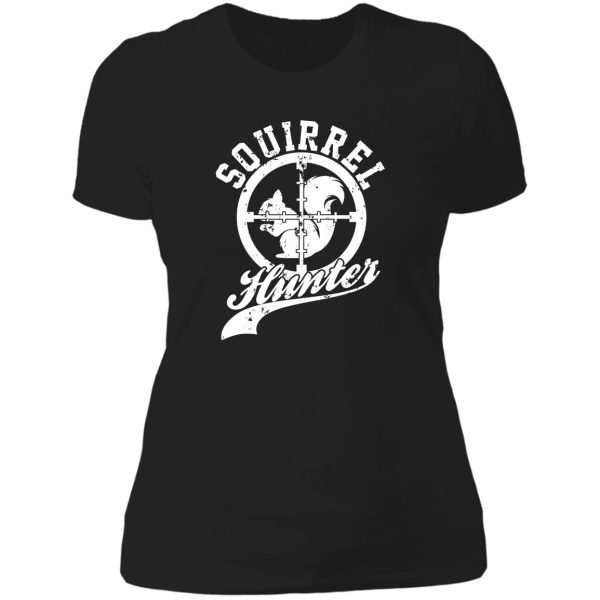 squirrel hunter funny squirrel squirrels lover squirrel vintage hunting season outdoor target lady t-shirt