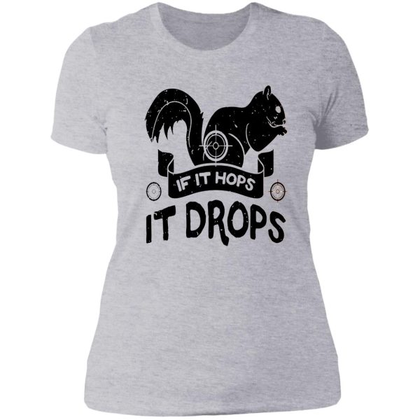 squirrel hunting lady t-shirt