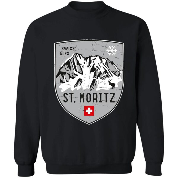 st. moritz switzerland emblem sweatshirt