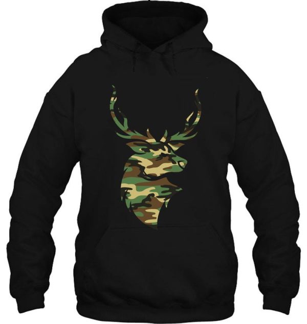 stag deer hunting season woodland camo hoodie