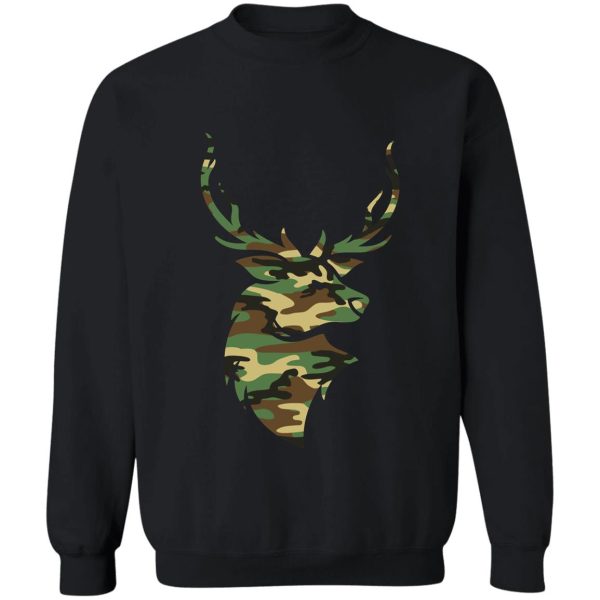 stag deer hunting season woodland camo sweatshirt