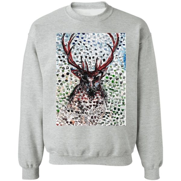 stag hiding sweatshirt