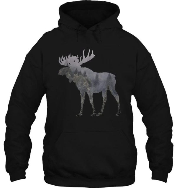 stag hunting elk gift wild moose hunter vintage hoodie