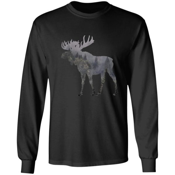 stag hunting elk gift wild moose hunter vintage long sleeve