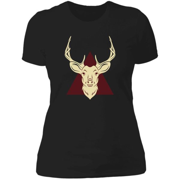 stag hunting gift for wild roe deer hunter forest lady t-shirt