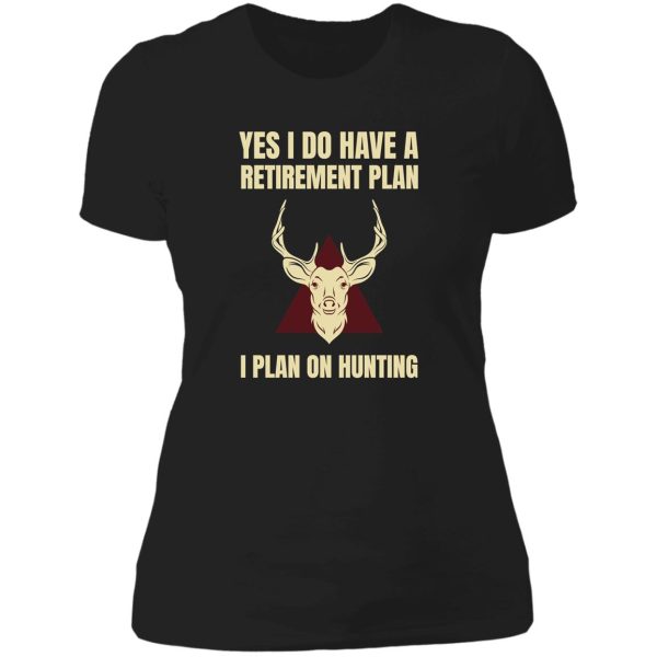 stag hunting gift retirement wild hunter retired lady t-shirt