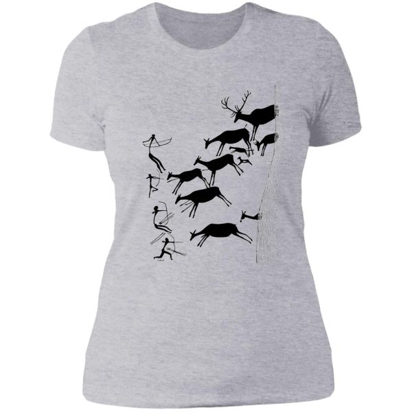stag hunting in valltoria lady t-shirt