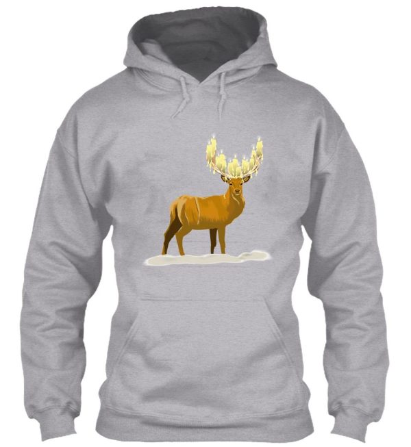 stag with candles hoodie