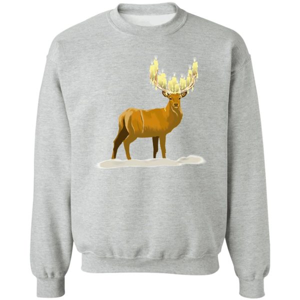 stag with candles sweatshirt