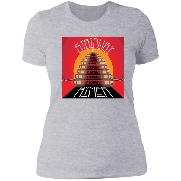 stairway to hymer lady t-shirt