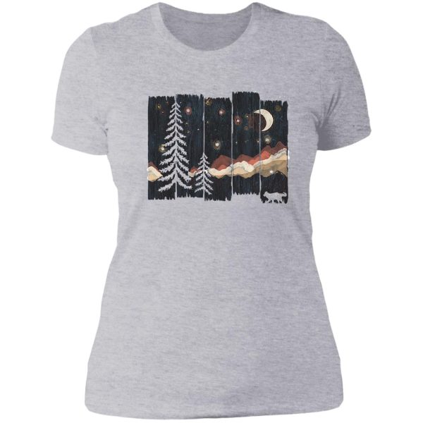 starry night in the mountains... lady t-shirt