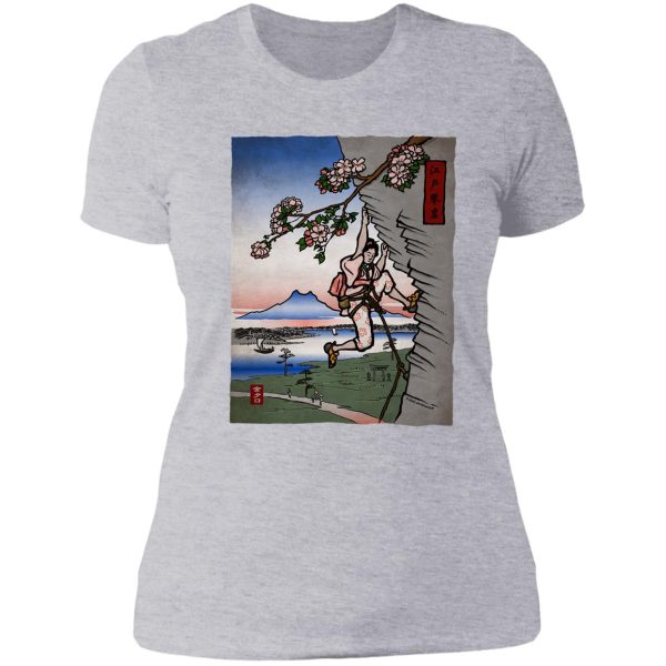 suijin shrine sport climbing rock climbing lady t-shirt