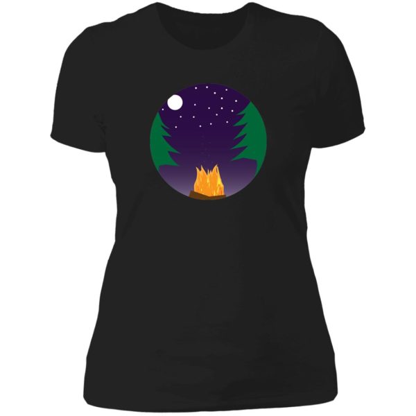 summer campfire lady t-shirt