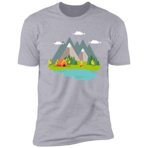 summer campfire landscape for vacation and travel shirt