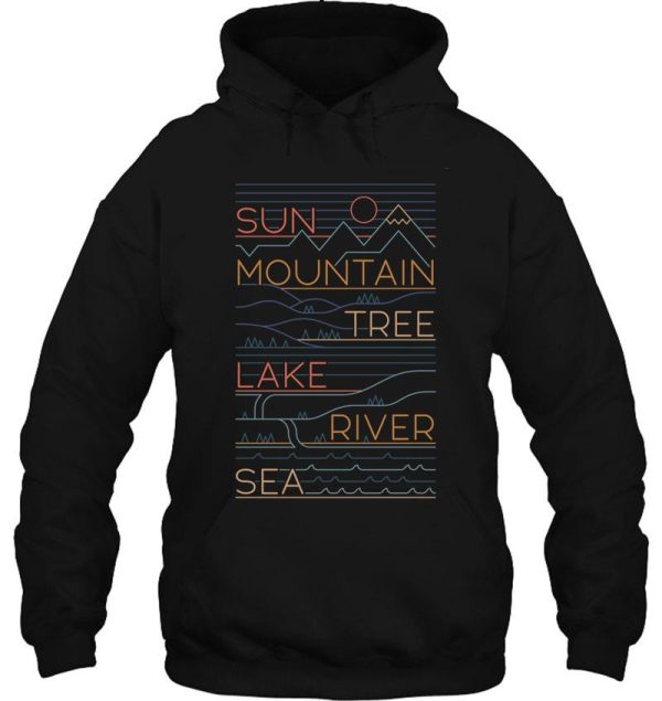 sun mountain tree hoodie