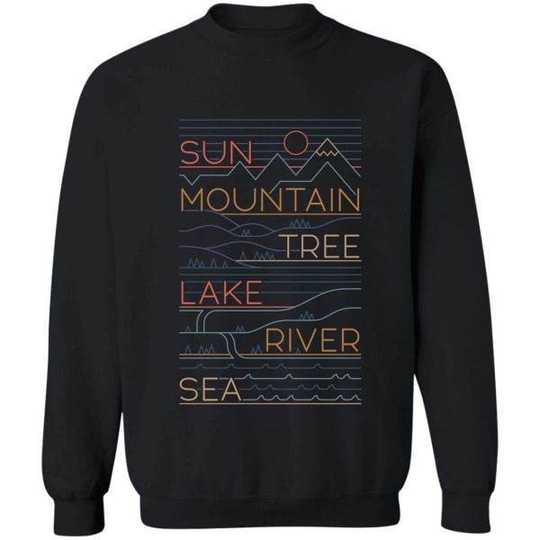 sun mountain tree sweatshirt