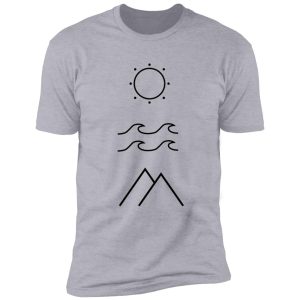 sun waves mountains shirt