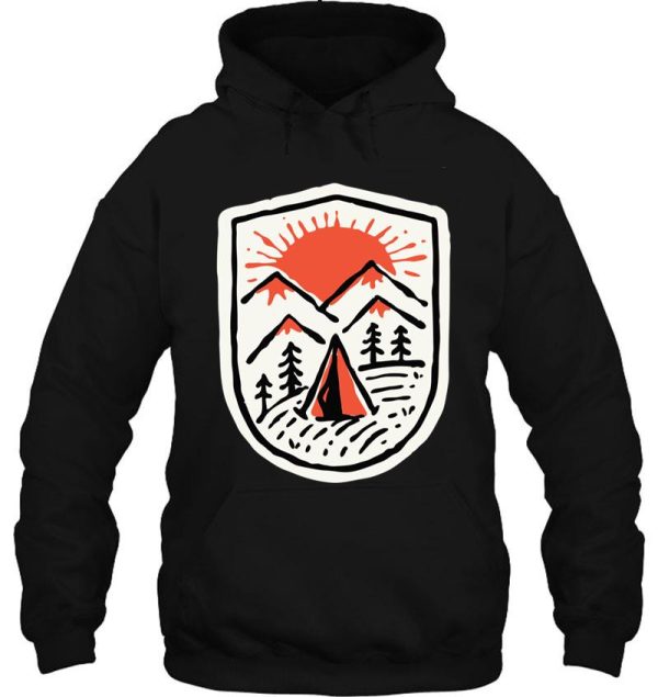 sunset camp hand drawn hoodie