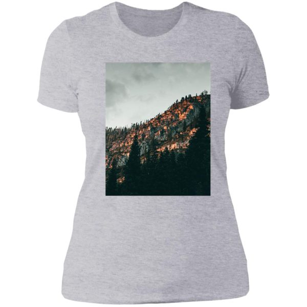 sunset mountain lady t-shirt