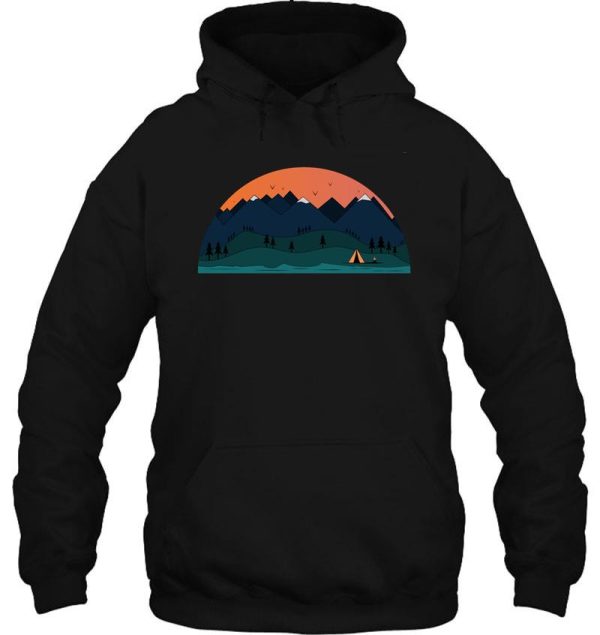 sunset over the mountains hoodie