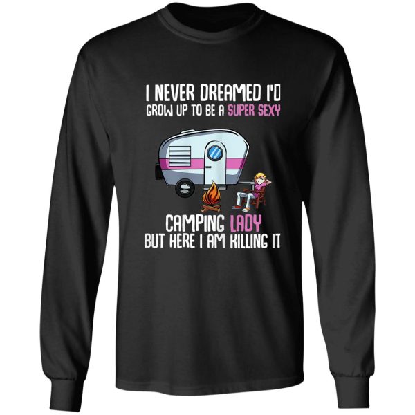 super sexy camping lady camper long sleeve