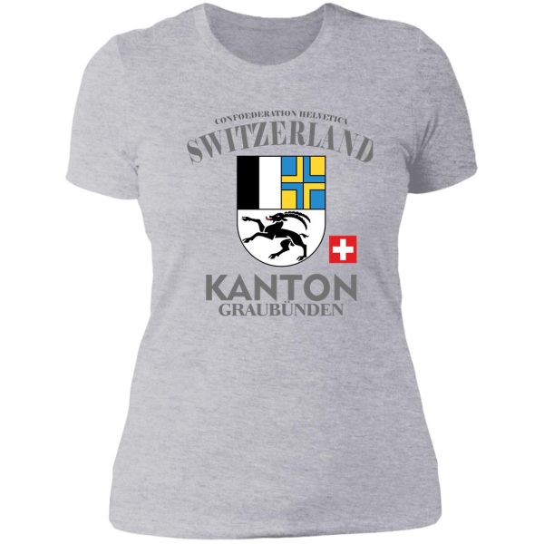switzerland - canton of graubünden lady t-shirt