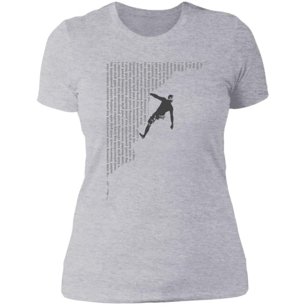 t11 typography climbing lady t-shirt
