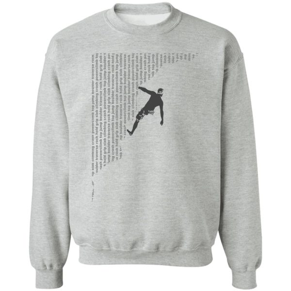 t11 typography climbing sweatshirt