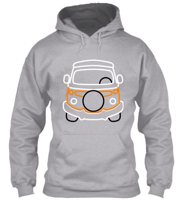 t2 camper van orangewhite hoodie